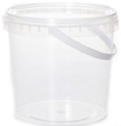 Пластиковое ведерко прозрачное 1 литр