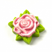 Пластиковая форма Роза с листьями
