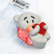 Пластиковая форма Плюшевый мишка с сердцем