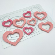 Пластиковая форма Сердца-рамки Плоские силуэты