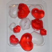 Пластиковая форма  Сердечки-поцелуйчики