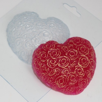 Пластиковая форма Сердце из роз